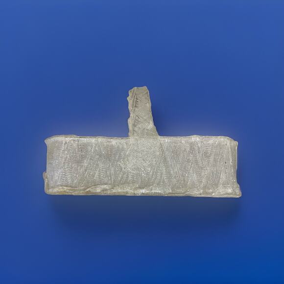 Vintage Caddy Basket Mid Century Modern Clear Acrylic Lucite w/Handle 10.5" L - Picture 3 of 4